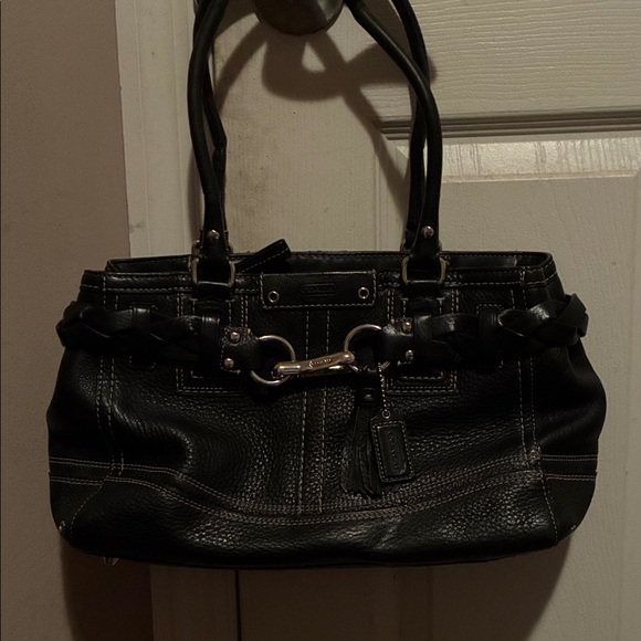 Coach Handbags - Coach Black Leather Shoulder Bag